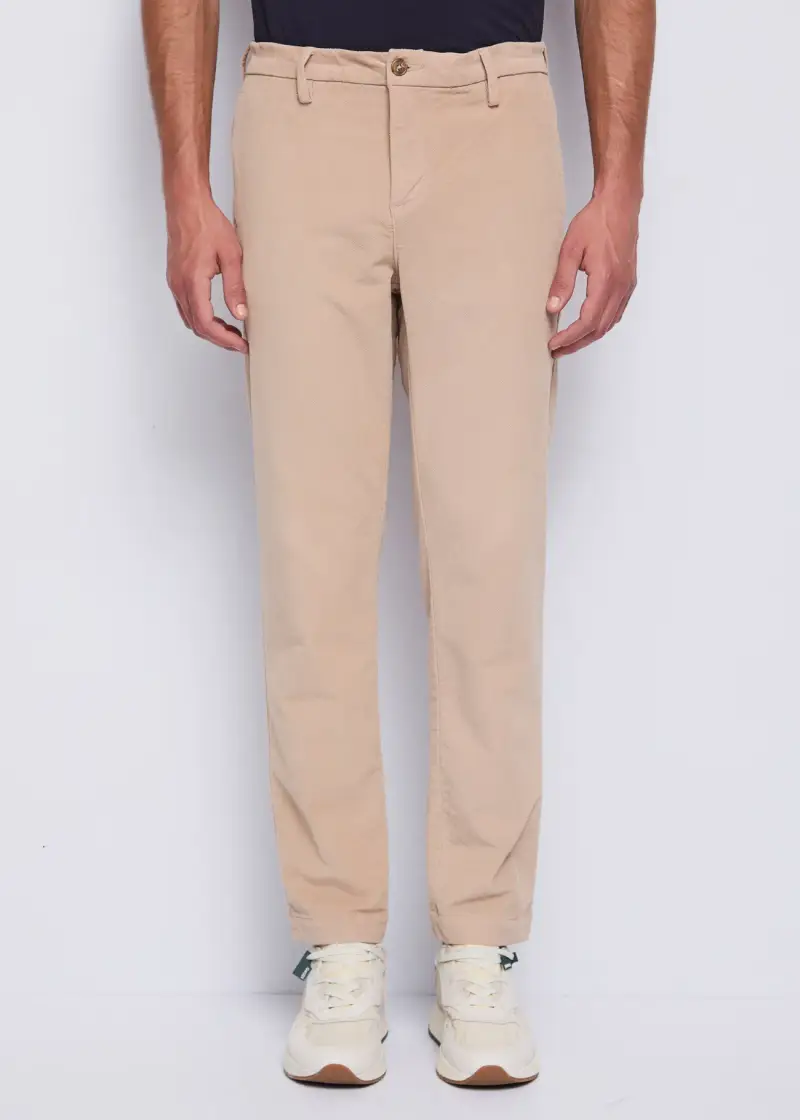 Uomo Pantaloni beige in velluto di cotone Naturale
