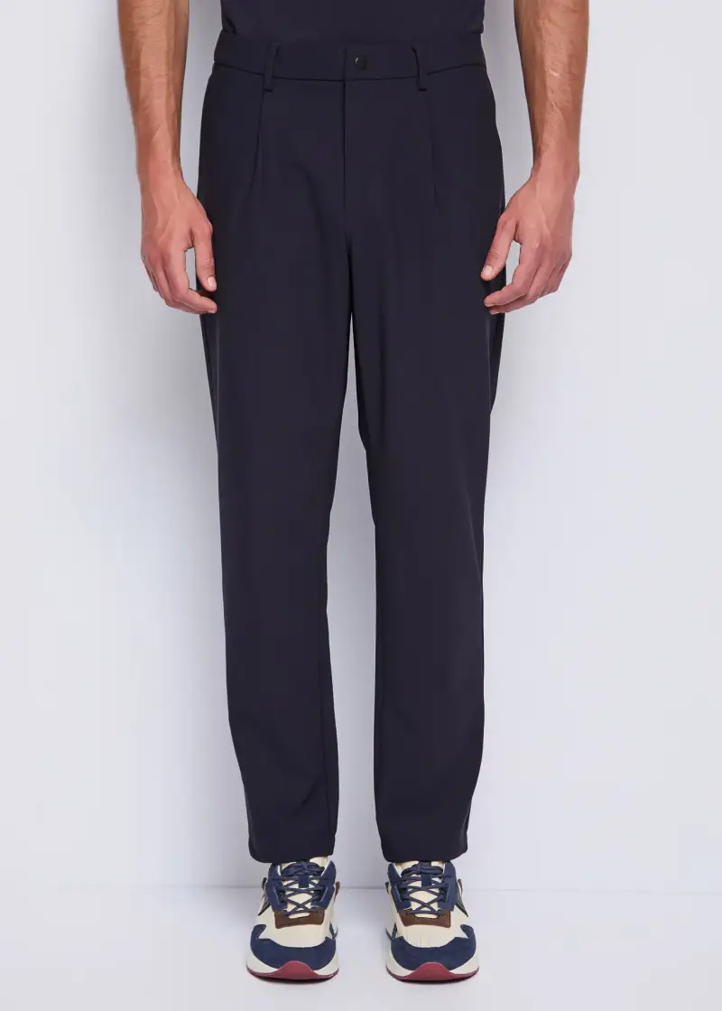 Uomo Pantaloni blu con pinces