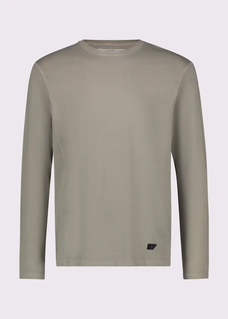 Uomo T-shirt grigia in cotone Nero