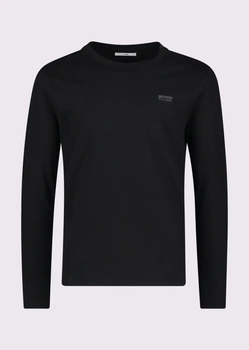 Uomo T-shirt nera in cotone Nero