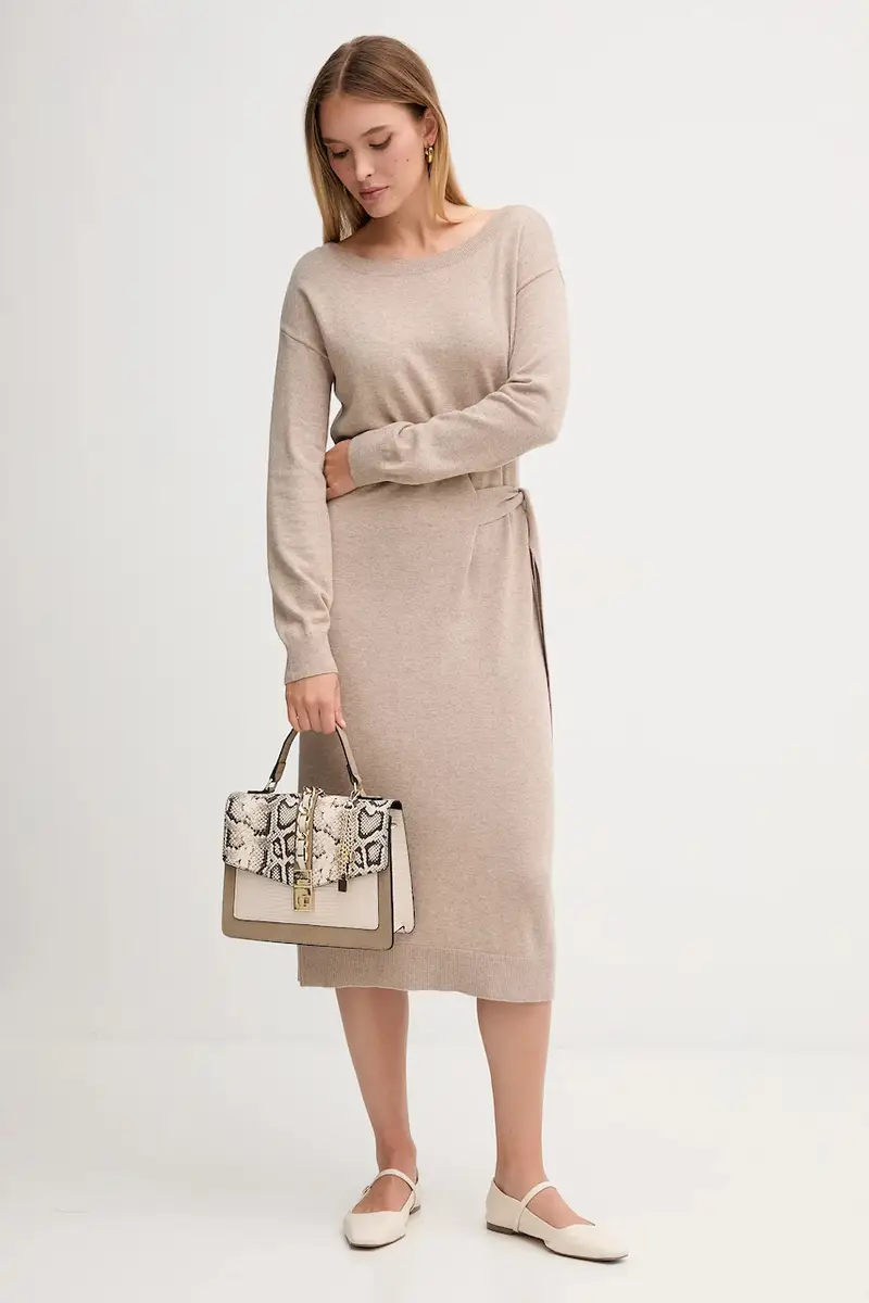 vestito colore beige 521FD13001 miniatura 2