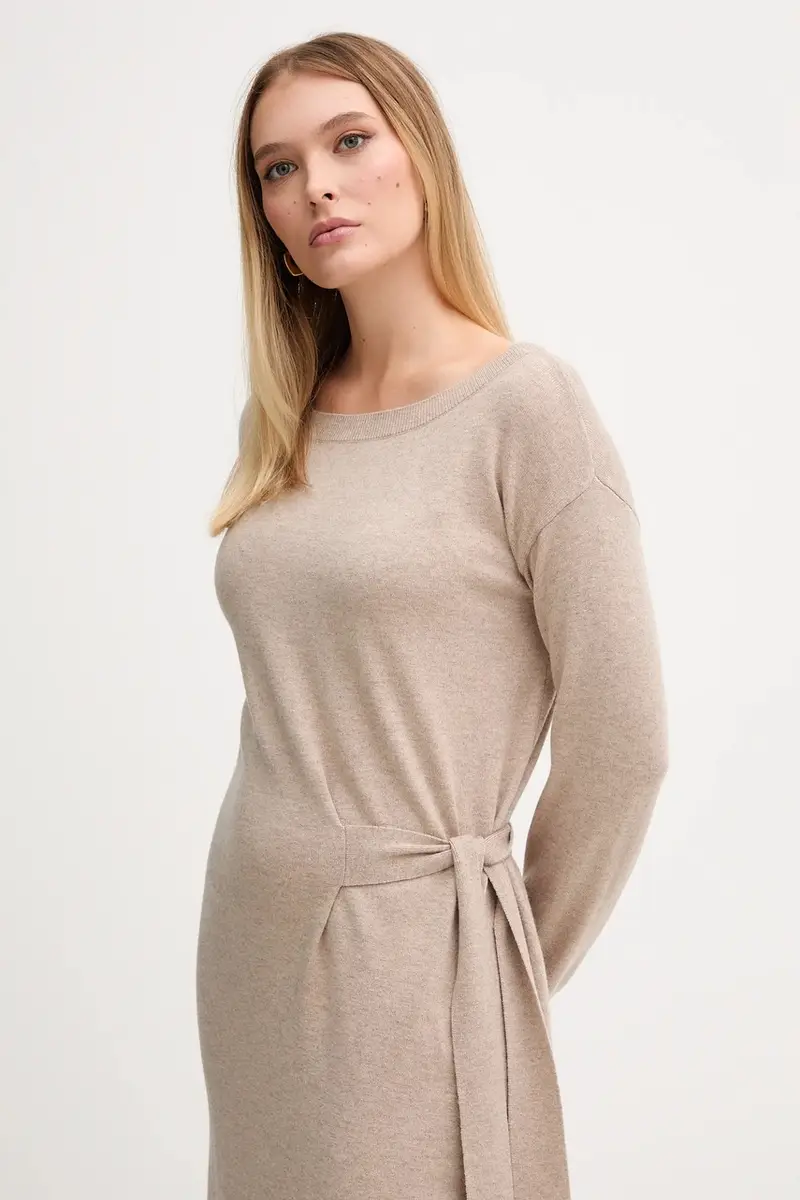 vestito colore beige 521FD13001 miniatura 4