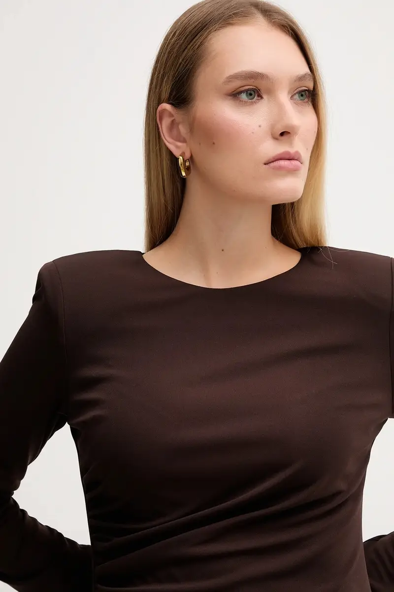 vestito colore marrone 521FD14009 miniatura 4