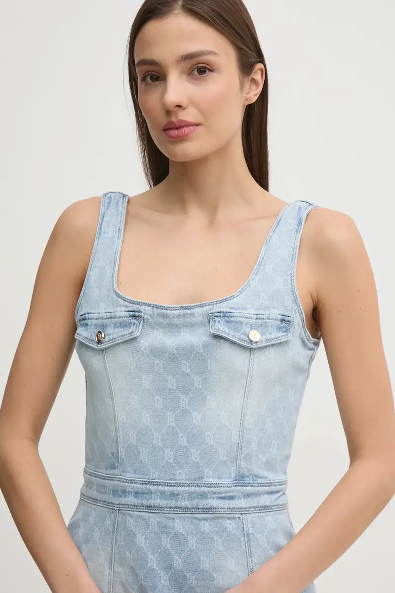 vestito di jeans colore blu 511BD16001 miniatura 4