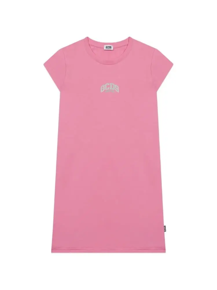 abito rosa bambina mini logo