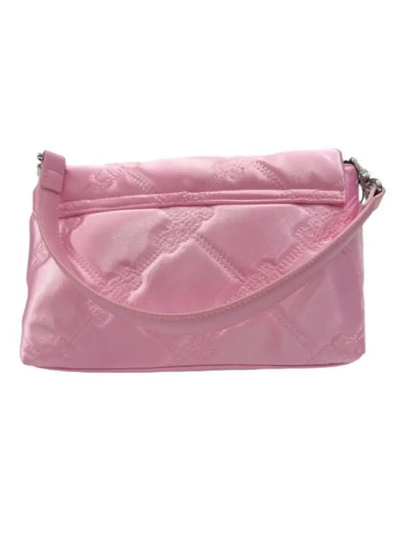 Gcds borsa rosa donna a mano in tessuto logo all over miniatura 2