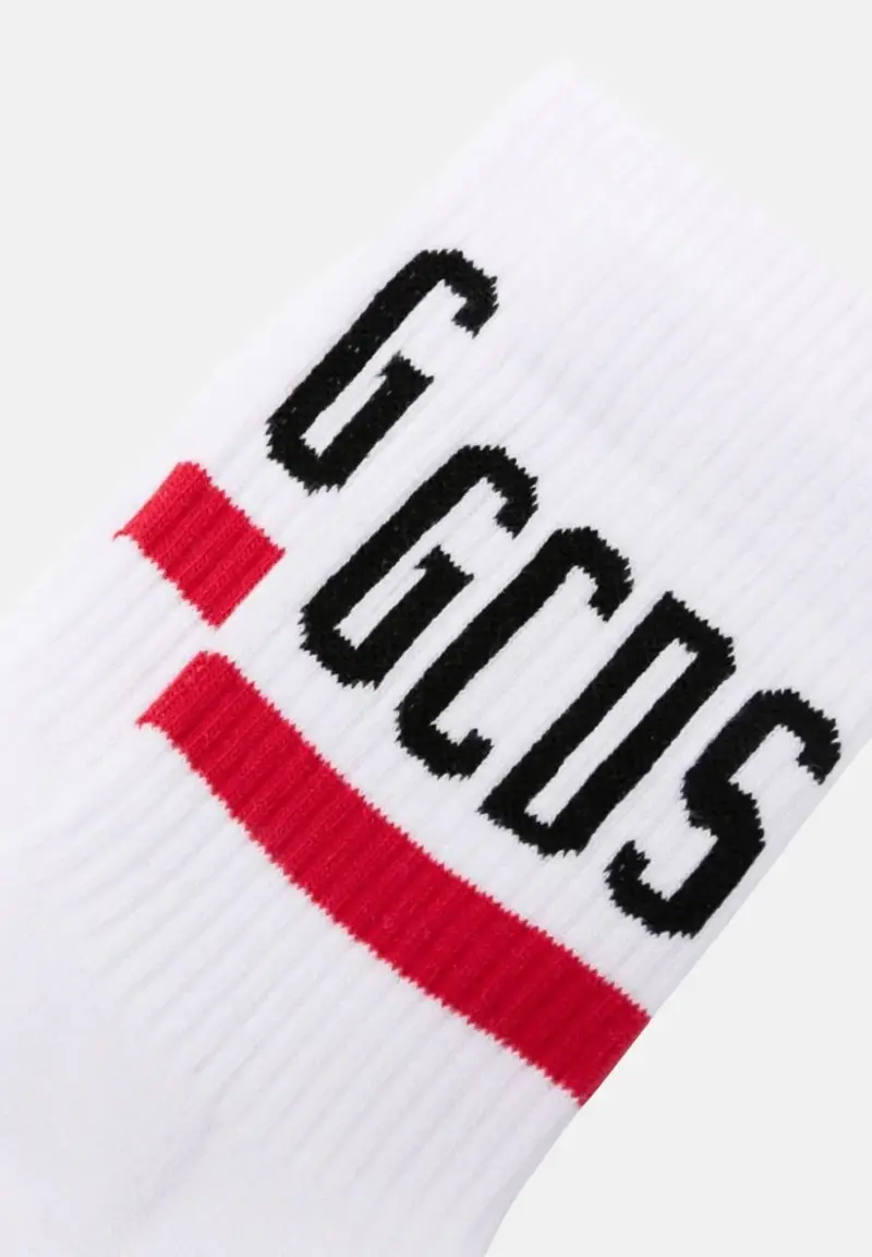 Calzini bianchi per uomo e donna con logo GCDS miniatura 2