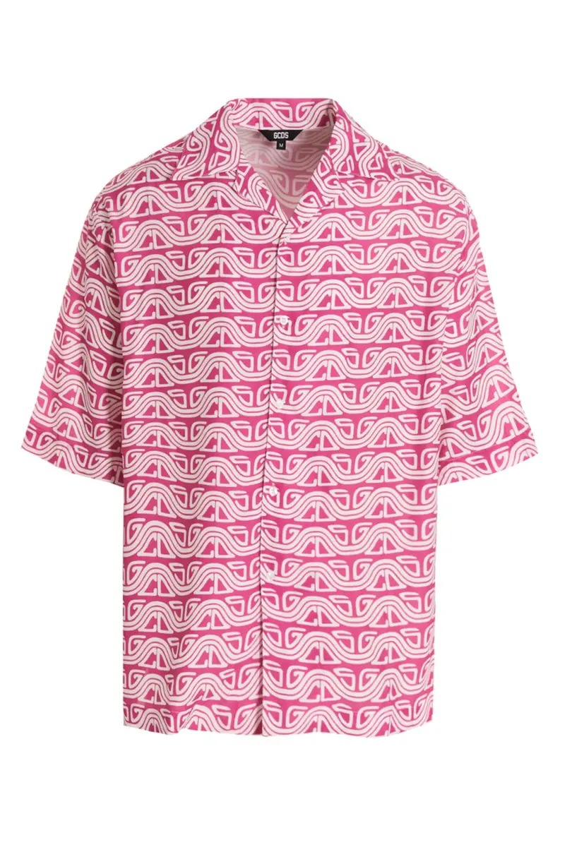 Camicia Waved Logo Fuxia