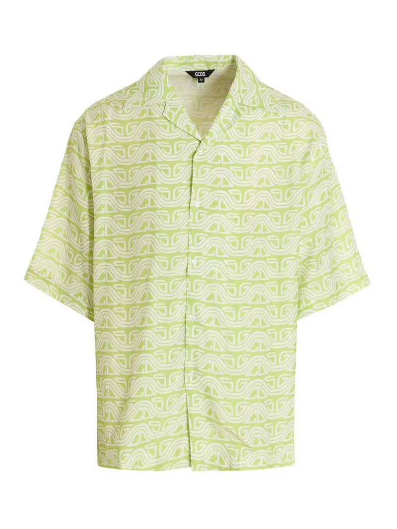 Camicia Waved Logo Verde