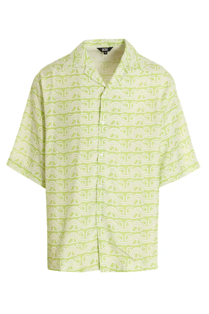 Camicia Waved Logo Verde