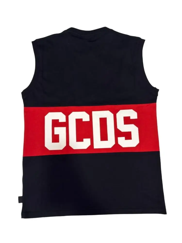 canotta nera uomo maxi logo miniatura 2