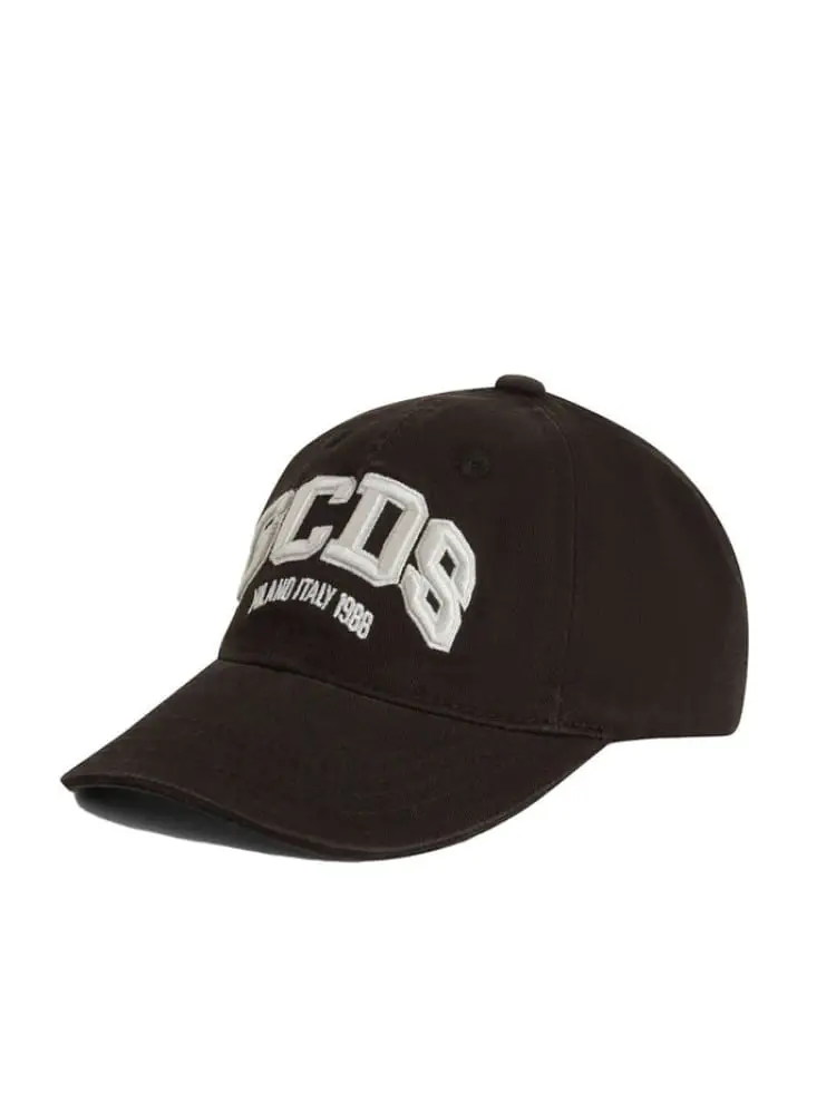 cappello baseball nero con big logo lettering in rilievo
