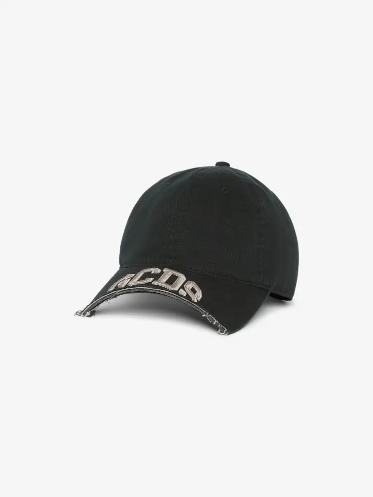 cappello nero uomo unisex logo ricamato sul davanti