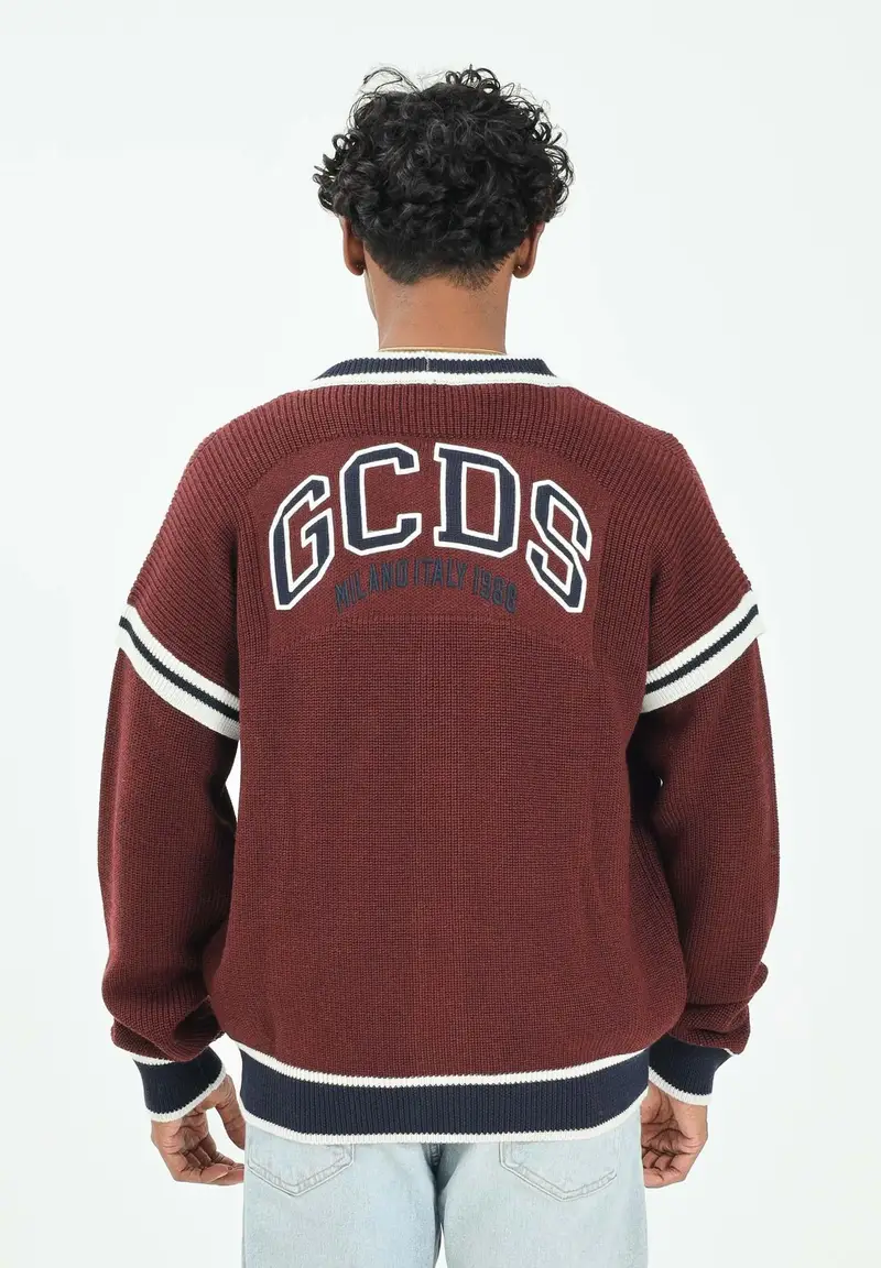 GCDS Cardigan Uomo Blu 3103597 miniatura 3