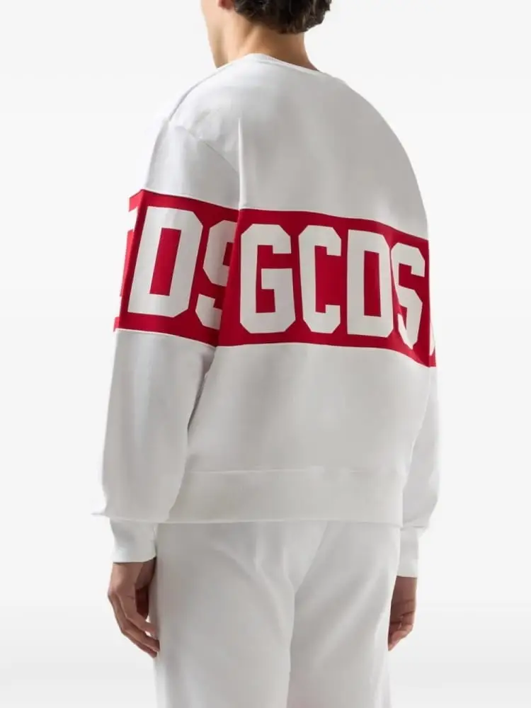 felpa bianca uomo maxi logo miniatura 2