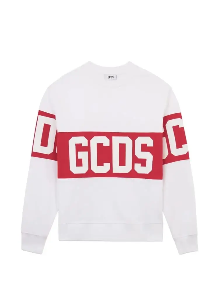 felpa bianca uomo maxi logo