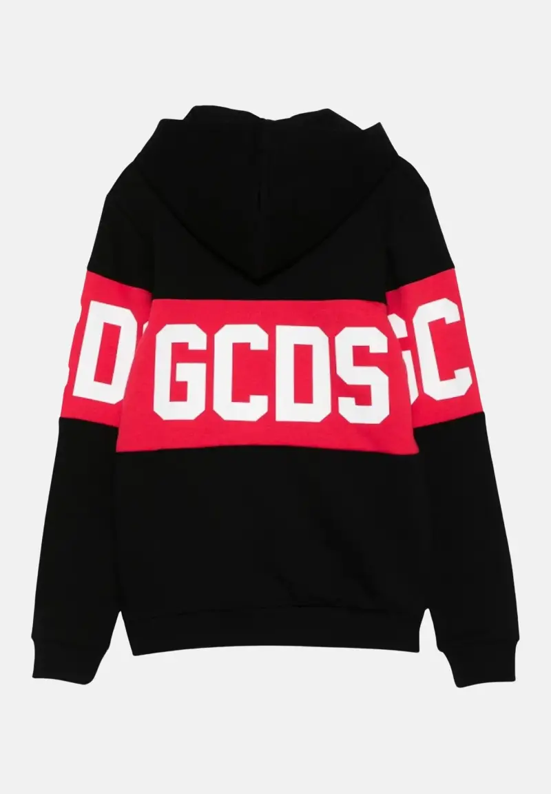 felpa con cappuccio nera pr bambino e bambina miniatura 2