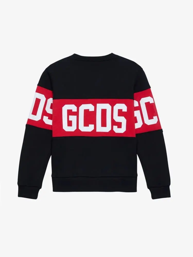 felpa nera bambino maxi logo miniatura 2