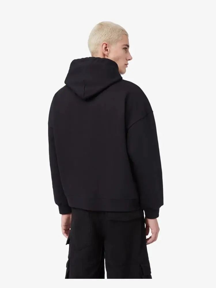 felpa nera uomo maxi logo miniatura 2