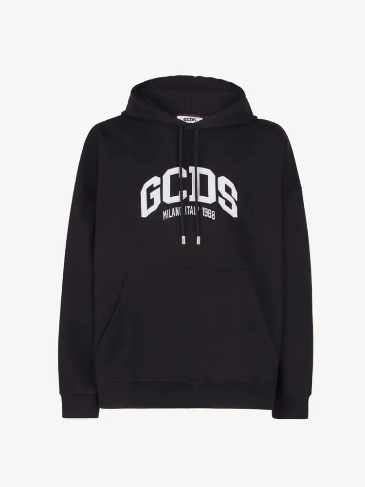 felpa nera uomo maxi logo