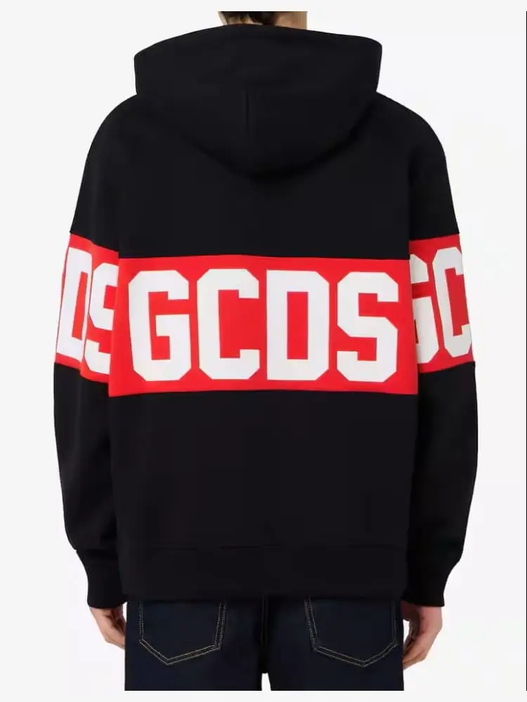 felpa nera uomo maxi logo miniatura 2