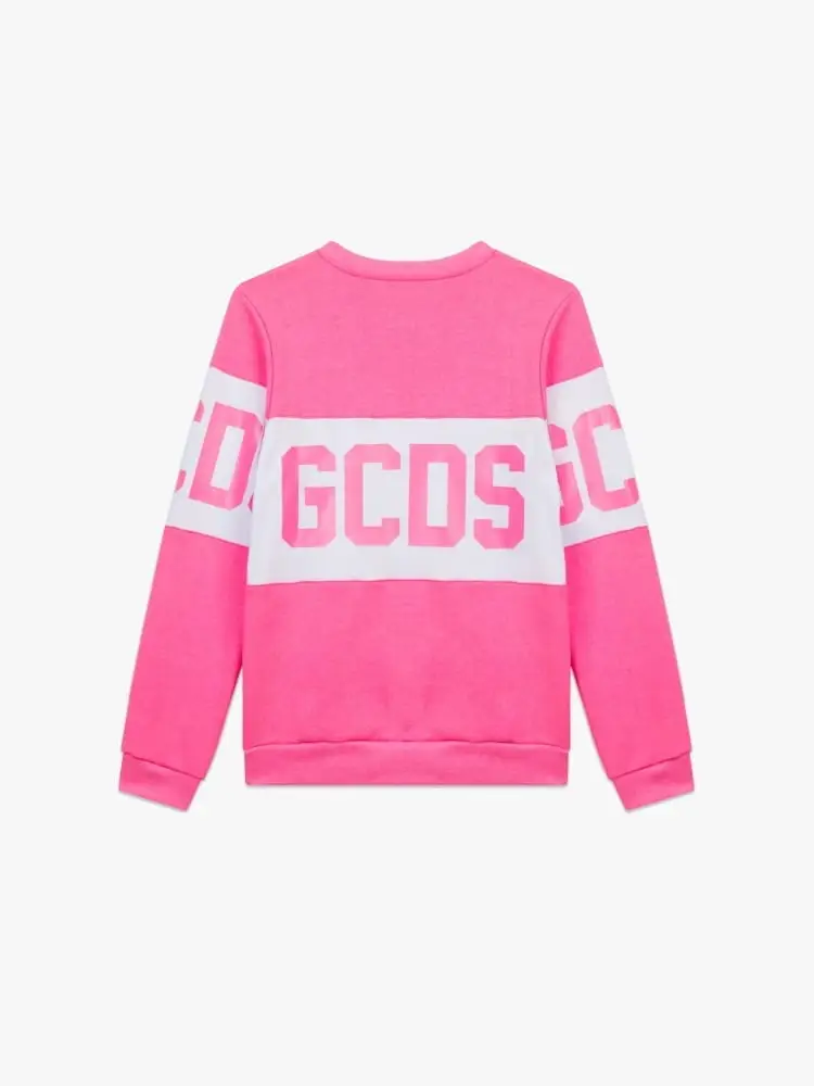 felpa rosa bambina maxi logo miniatura 2