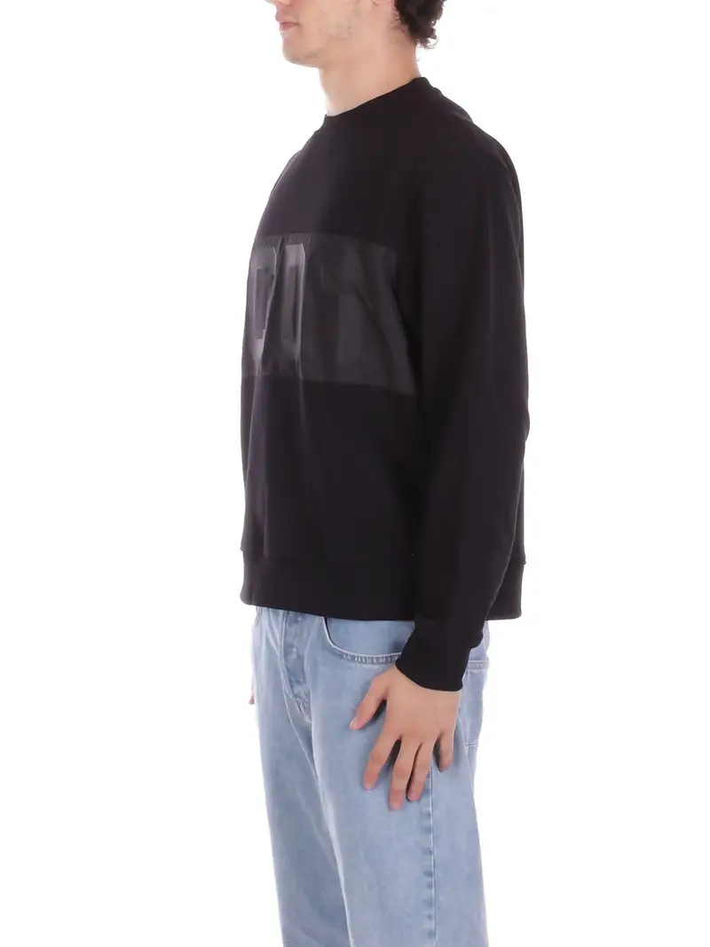 Felpa Uomo GCDS Black Band logo nylon crew miniatura 2