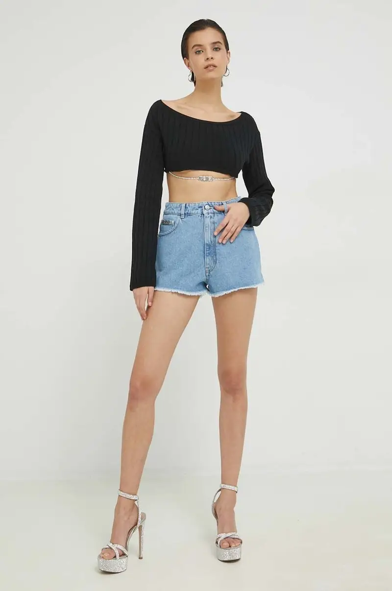 pantaloncini donna Blu miniatura 2