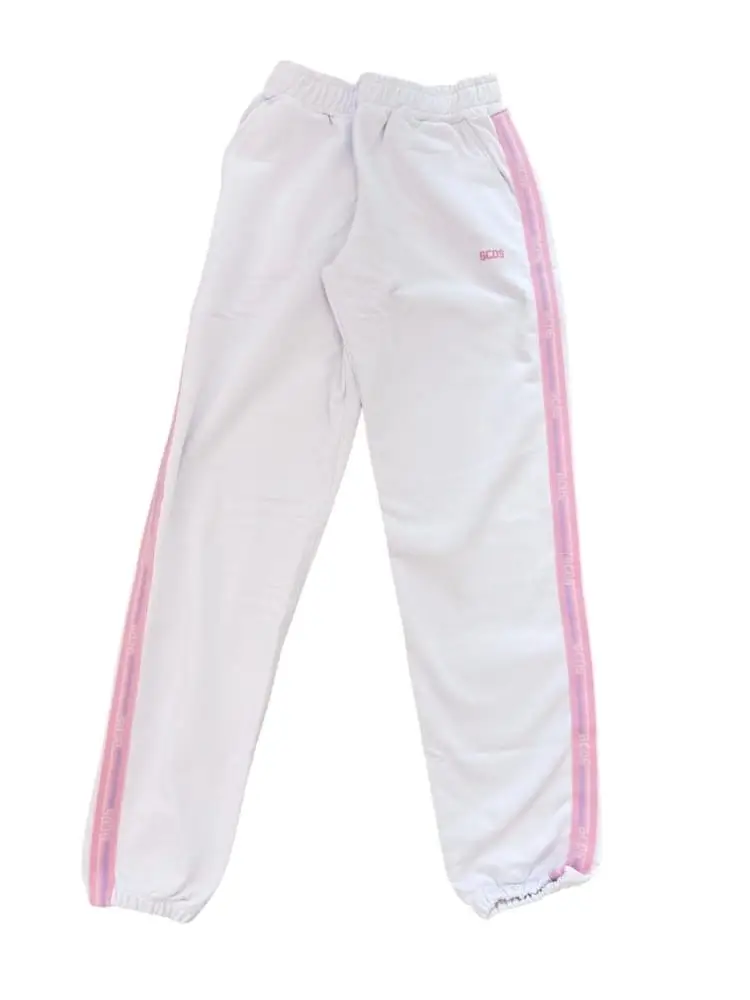 pantalone bianco bambina mini logo