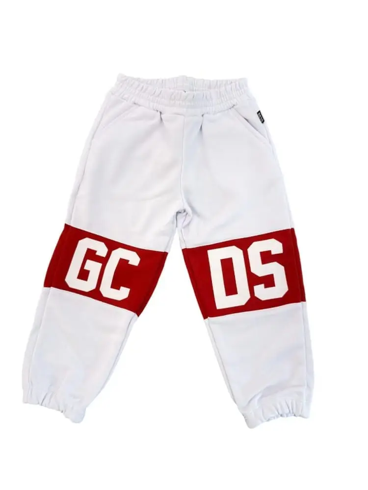 pantalone bianco bambino maxi logo