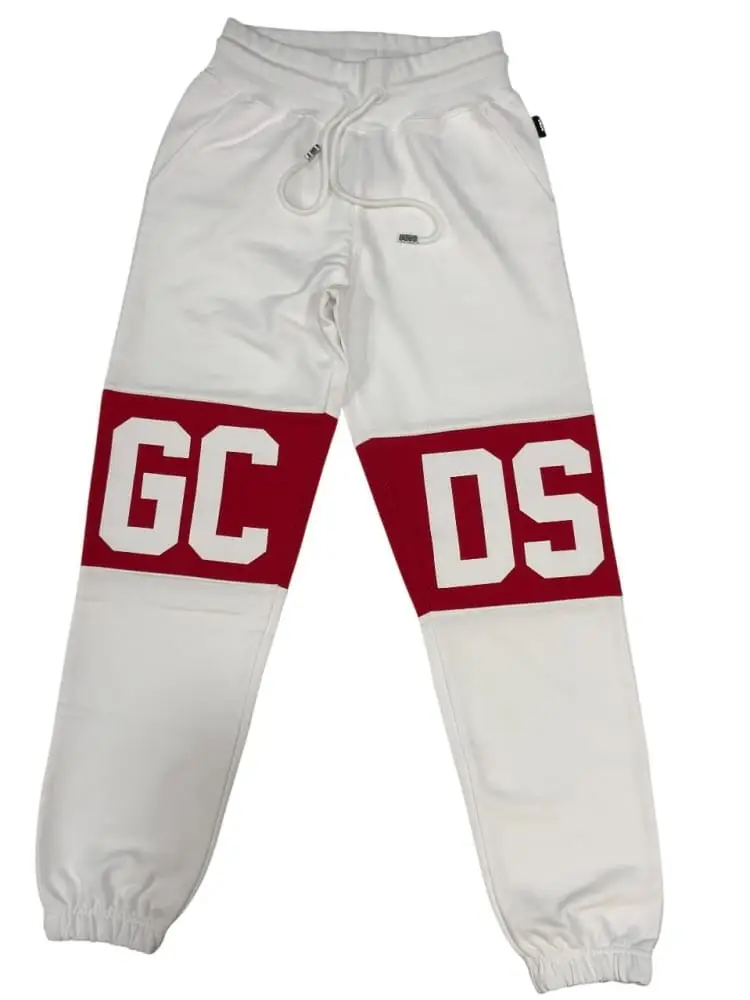 pantalone bianco uomo maxi logo