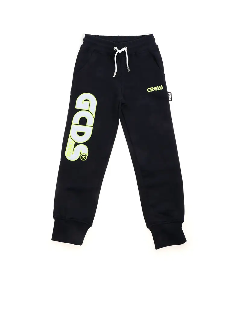 Pantalone in felpa blu logato