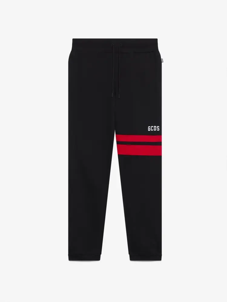 pantaloni tuta in cotone nero con logo
