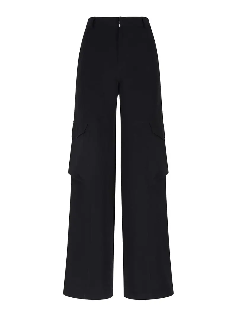 Pantaloni ultracargo fluidi Nero