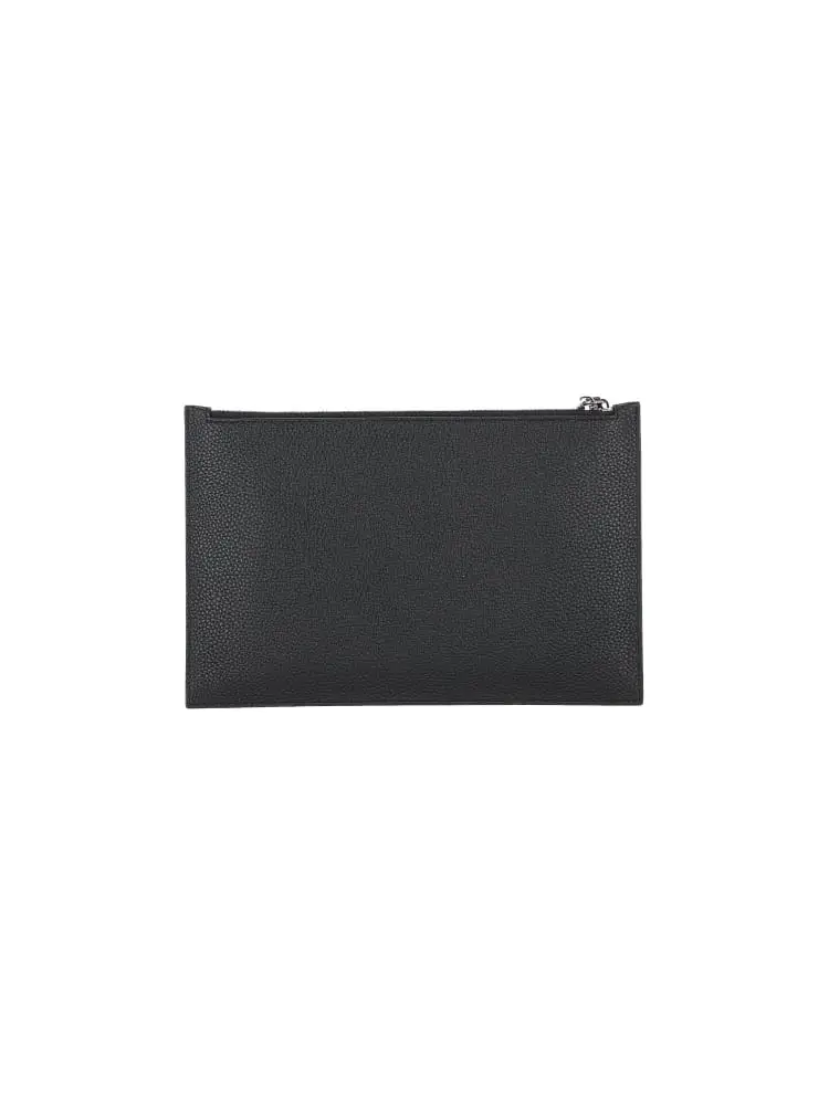 pochette donna nera con logo miniatura 2