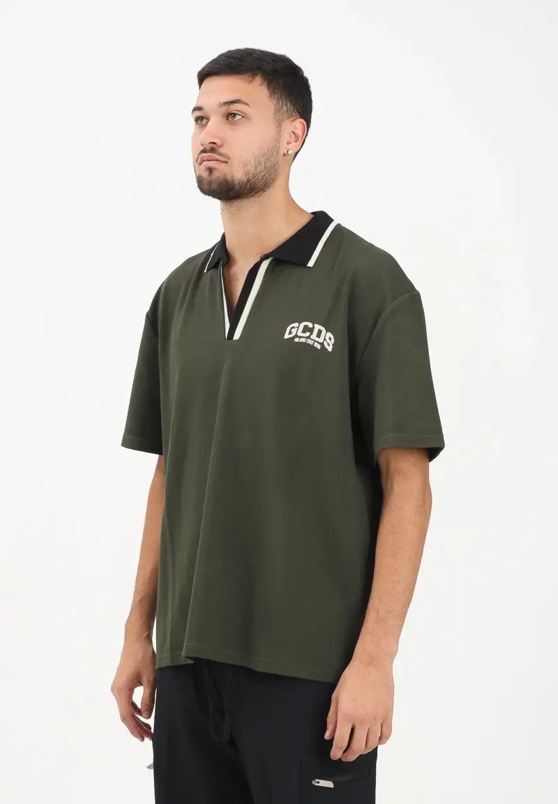 GCDS Polo Uomo Verde 3176626