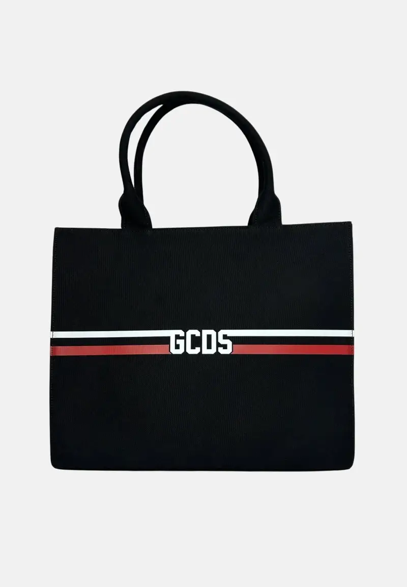 Shopper nera da donna con logo
