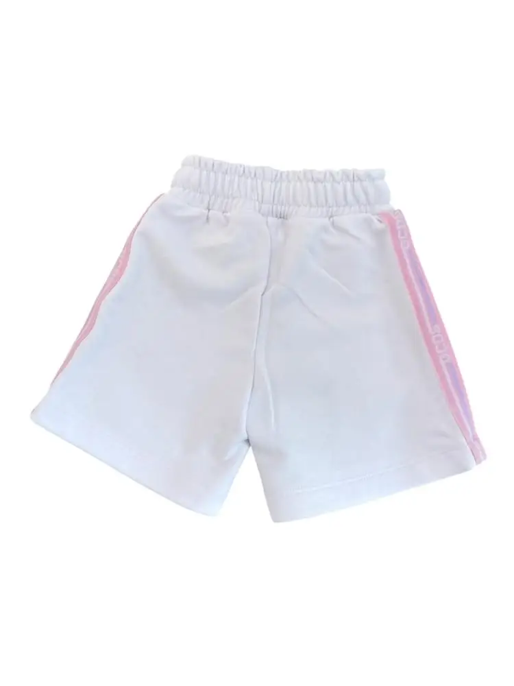 shorts bianco bambina mini logo miniatura 2