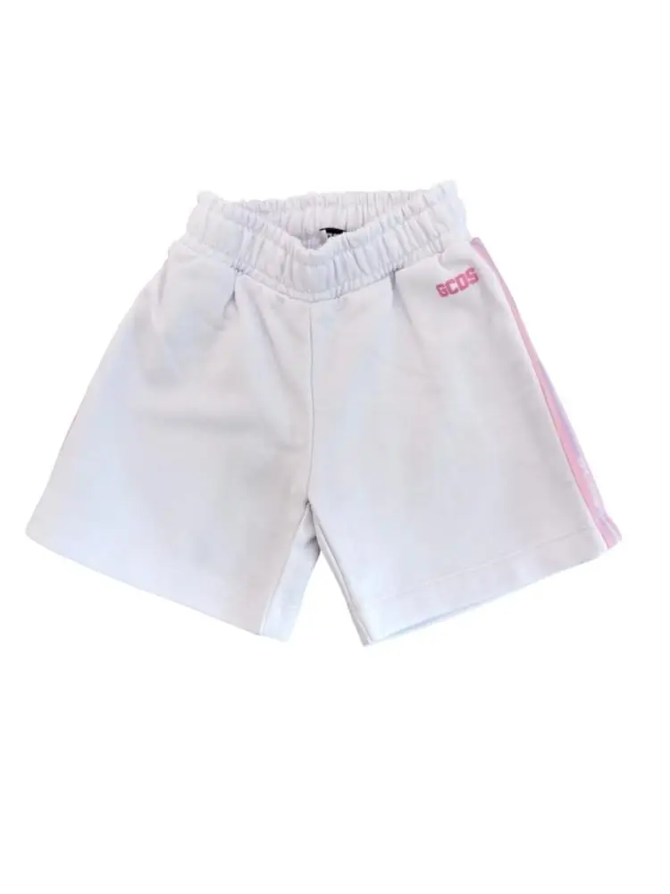 shorts bianco bambina mini logo