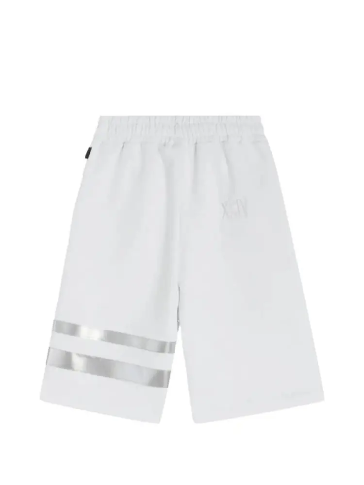 Gcds shorts bianco bambino dettagli argento miniatura 2