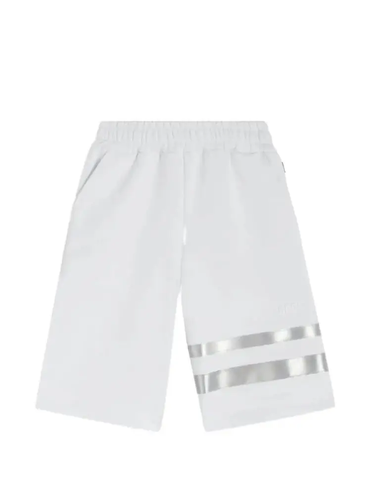 shorts bianco bambino dettagli argento