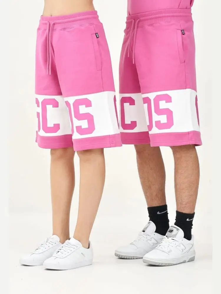 shorts fucsia donna maxi logo