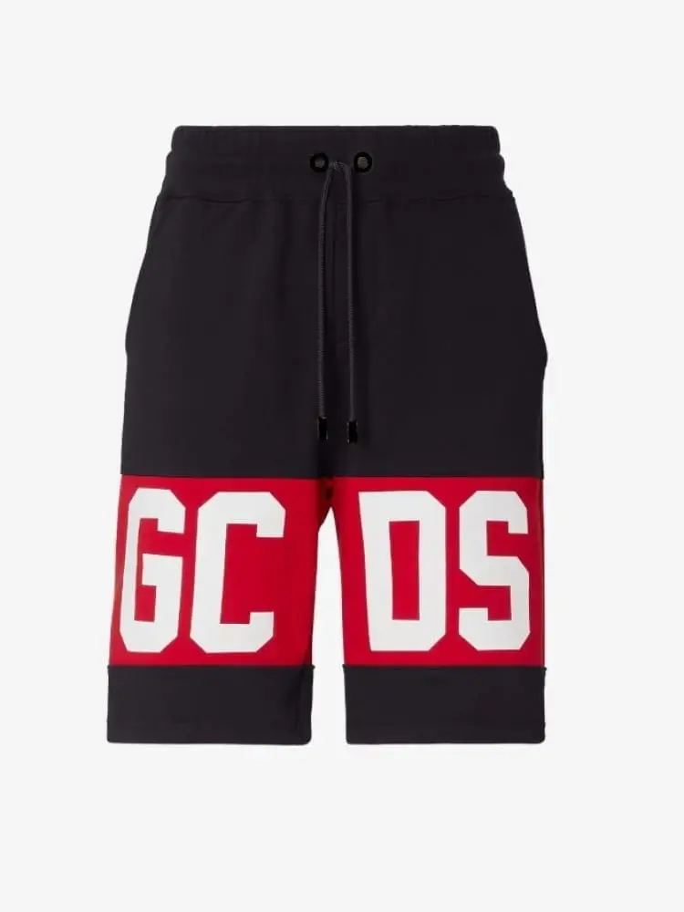 shorts nero uomo maxi logo