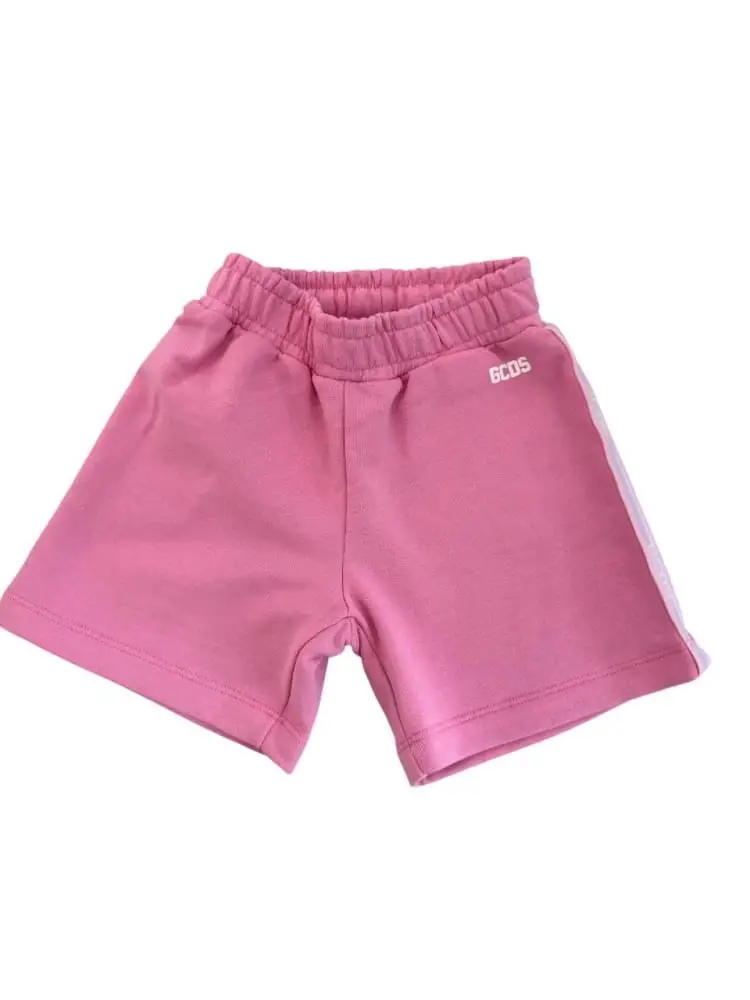 shorts rosa bambina mini logo