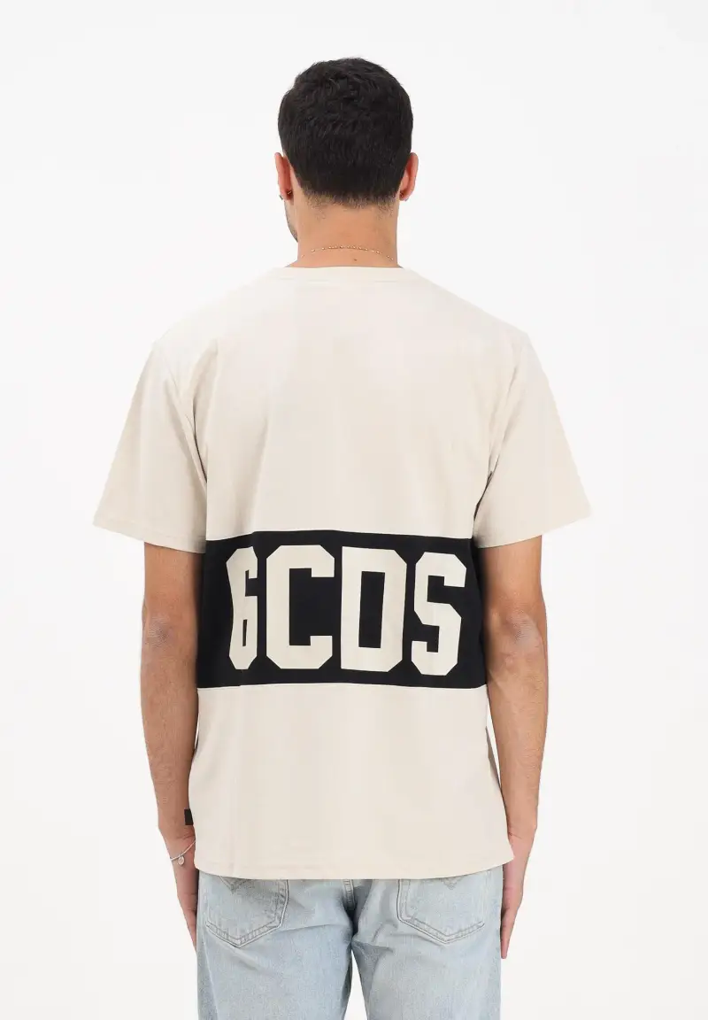 GCDS T-shirt Uomo Beige 4323164 miniatura 3