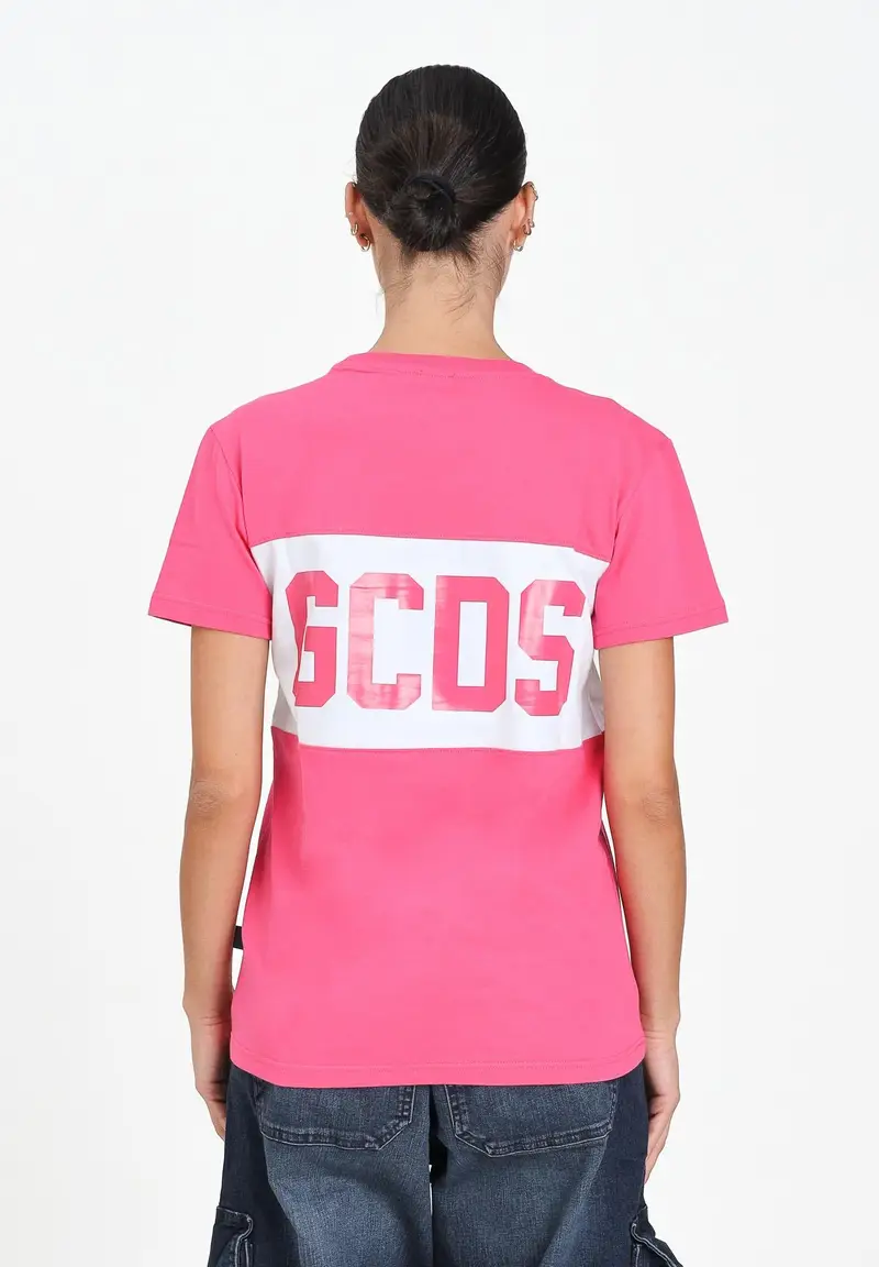GCDS T-shirt Donna Fucsia 1883475 miniatura 3