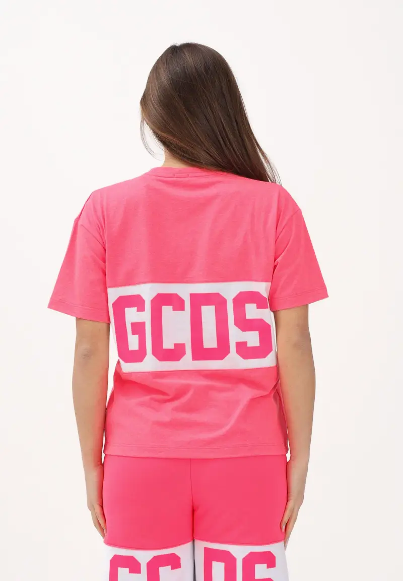 GCDS T-shirt Donna Fucsia 4323725 miniatura 3