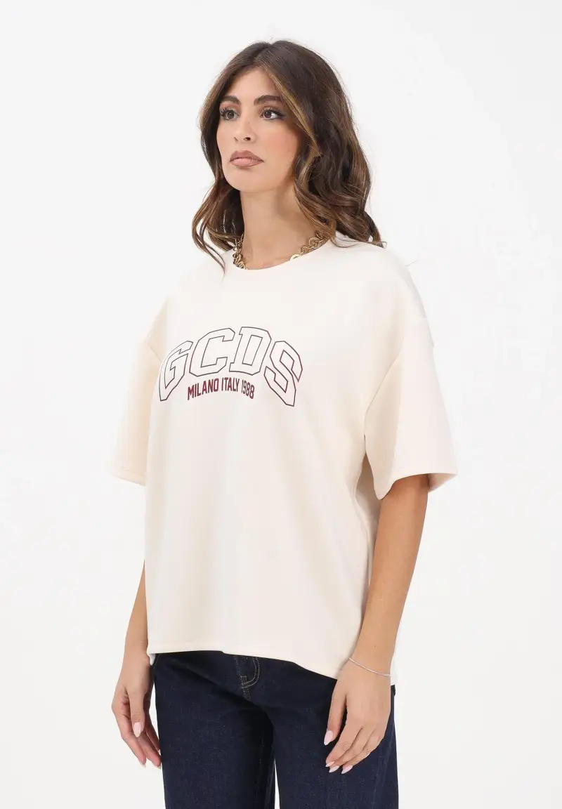 GCDS T-shirt Donna Bordeaux 3176461