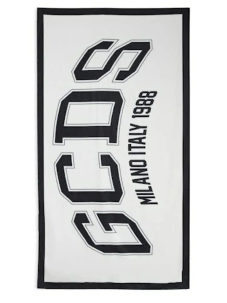 telo mare in spugna bianco con macro logo