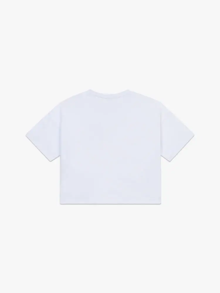 tshirt bianca bambina maxi logo miniatura 2